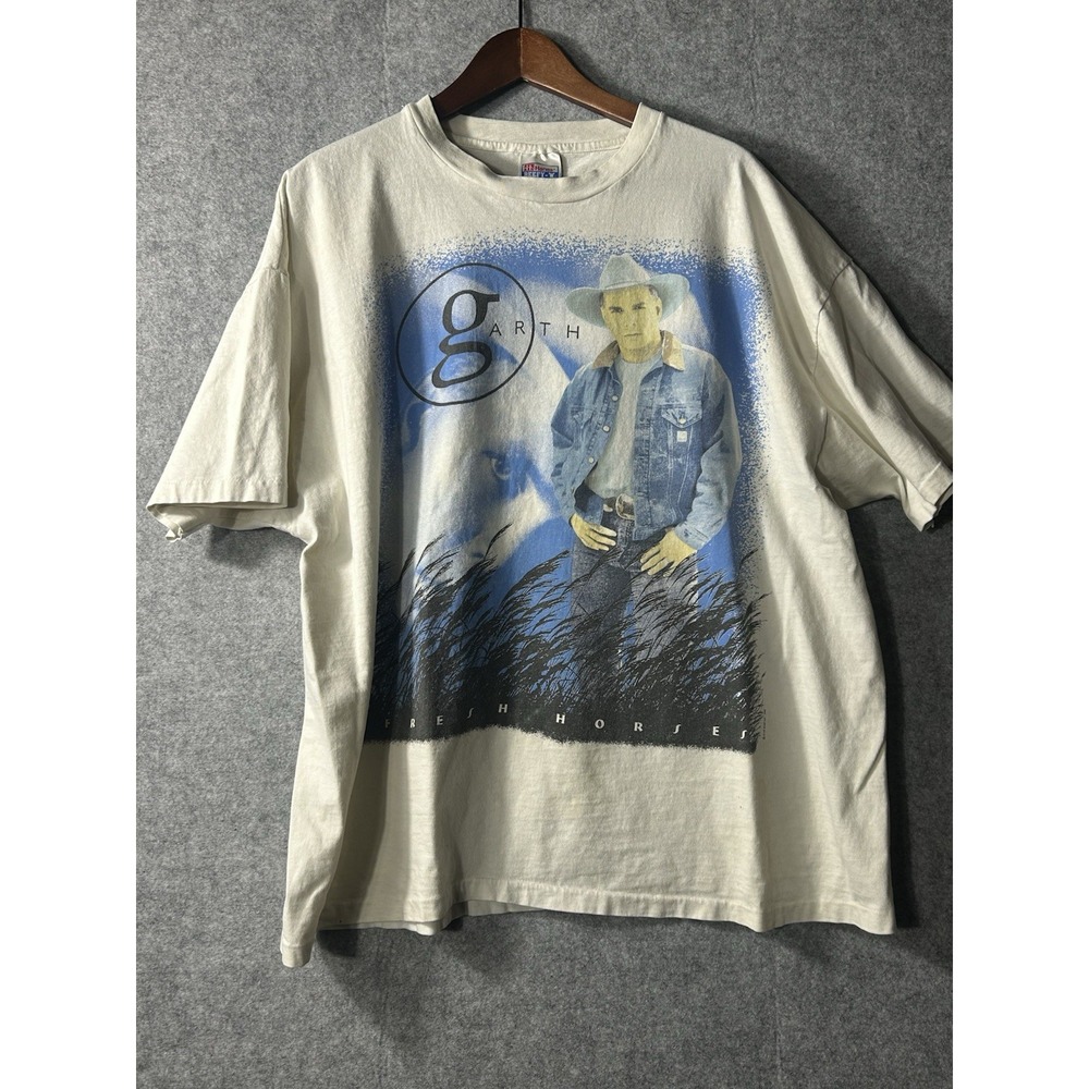 VTG 1996 Garth Brooks Fresh Horses World Tour T-Shirt XL Hanes Beefy-T 90s USA